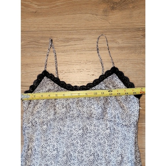 NEW Kimchi Blue‎ Mini Dress Y2k Slip Lace Trim Chiffon Small White Black - Picture 10 of 12